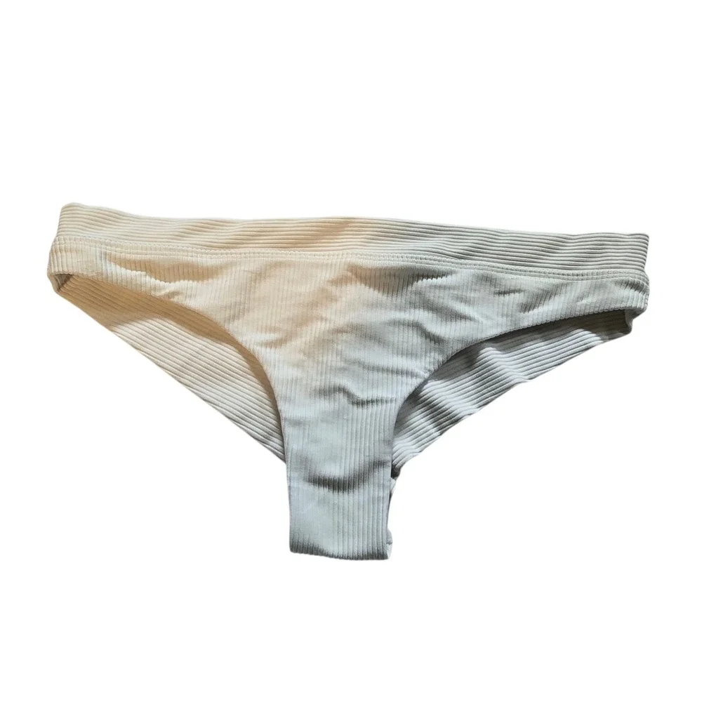 Frankies Bikinis Revolve‎ Ribbed Swim Suit Bottom Womens MED Bathing Beach